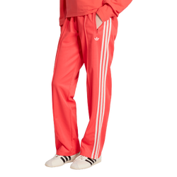 Women's - adidas Originals Firebird Knitted Crochet Track Pants - Semi Lucid Red