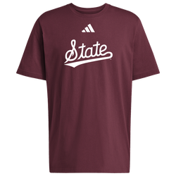 Men's - adidas College Logo Short Sleeve T-Shirt - Maroon