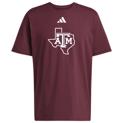 Men's - adidas College Logo Short Sleeve T-Shirt - Maroon