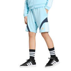 Boys' Grade School - adidas House of Tiro Shorts - Ice Blue/White/Hazy Beige
