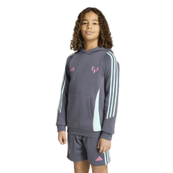 Boys' Grade School - adidas Messi Soccer Hoodie - Aurora Onix