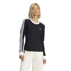 Women's - adidas Originals 3-Stripes Slim T-Shirt - Black/White