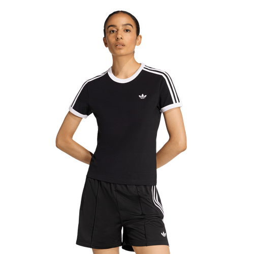  - adidas Originals 3-Stripes Slim T-Shirt - White/Black