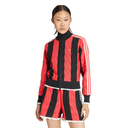 Women's - adidas Originals adicolor Firebird Track Top - Black/Semi Lucid Red