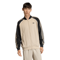 Men's - adidas Originals Superstar Loose Mesh Track Top - Stone Khaki