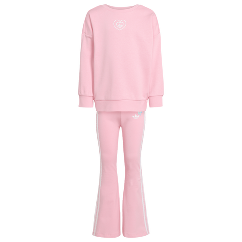 GIRLS - adidas Originals Alice Fleece Flare Set - Light Pink/White