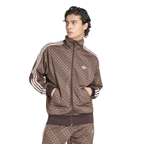  - adidas Originals Firebird Loose Monogram Track Top - Aurora Coffee/Earth Strata Sandy Pink
