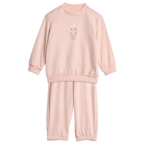  - adidas Tiro_Nster Jogger & Sweatshirt Set - Blush Pink/White