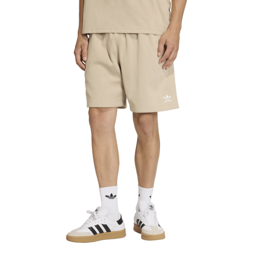 MENS - adidas Originals Trefoil Essentials Fleece 7" Shorts - Stone Khaki