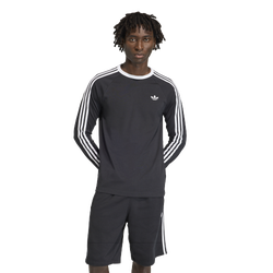 Women's - adidas Originals 3 Stripes Long Sleeve T-Shirt - Black