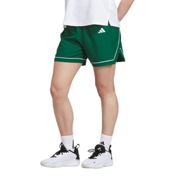 Women's - adidas Game Elite Basketball Shorts - Team Dark Green/White