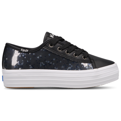 Shop Keds Girls   Triple Up Glitter Under Glass In Black/white