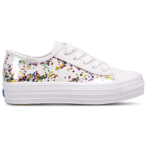 Keds Girls   Triple Up Glitter Under Glass In White