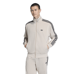 Men's - adidas Firebird Track Top - Stone Khaki/White