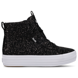 Girls' Preschool - Keds Triple Up Hi Top Glitter Celebrations - Black Glitter/White