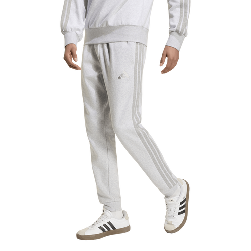 MENS - adidas Essentials 3-Stripes Fleece Joggers - Medium Grey Heather/Light