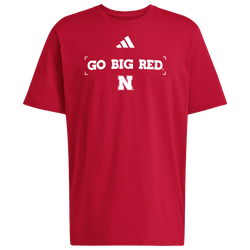 Men's - adidas College Slogan Short Sleeve T-Shirt - Red