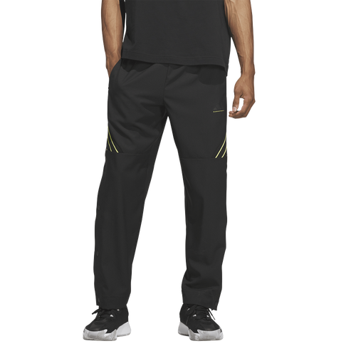 adidas CrazyLite Woven Basketball Pants - adidas Black/Solar Lemon