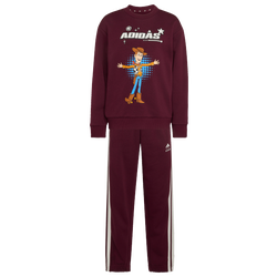 Girls' Preschool - adidas Toy Story Woody Fleece Set - Maroon/Off White