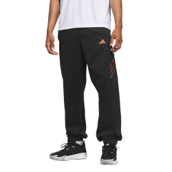 Men's - adidas Crazy Warm Fleece Pants - Solar Turbo/Black