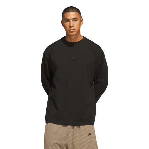  - adidas Basketball Single Jersey Long Sleeve T-Shirt - Black