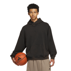 Men's - adidas Basketball Washed Fleece Hoodie - Black