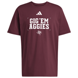 Men's - adidas College Slogan Short Sleeve T-Shirt - Maroon