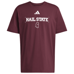 Men's - adidas College Slogan Short Sleeve T-Shirt - Maroon