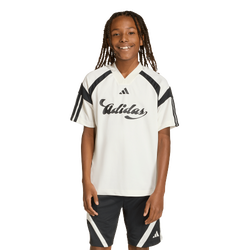 Boys' Grade School - adidas House Of Tiro T-Shirt - Off White/Black/Black
