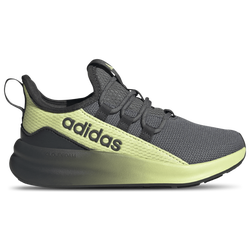 Boys' Grade School - adidas Lite Racer Adapt 8.0 Elastic Lace - Grey/Carbon/Semi Frozen Lemon