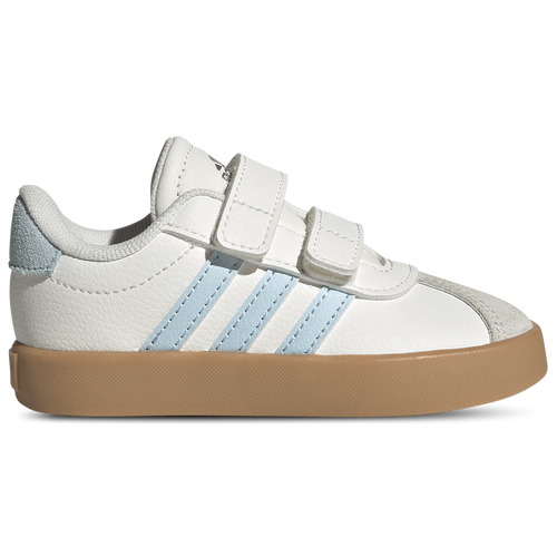 BOYS - adidas VL Court 3.0 - Core White/Gum Three Ice Blue