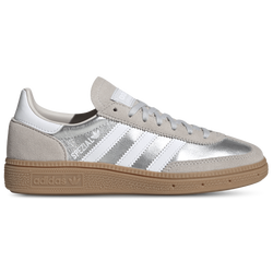 Girls' Grade School - adidas Handball Spezial - White/Silver Metallic/Gum