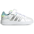 adidas Grand Court 2.0 Elastic Laced - Adidas Footwear White/Silver Metallic Flash Aqua