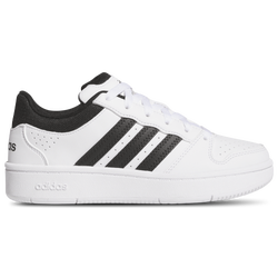 Boys' Grade School - adidas Hoops Classic - Footwear White/Core Black/Orbit Grey