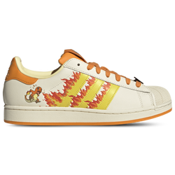 Men's - adidas Originals Superstar II - Cream White/Shock Yellow/Bright Orange