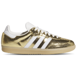 Women's - adidas Samba OG Cracked Metallic - Gold Metallic/White