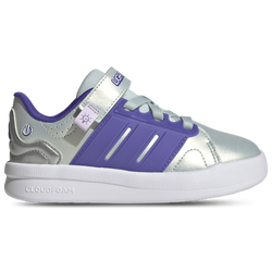 Girls' Preschool - adidas Lightorama Court Elastic Lace - Halo Mint/Ice Lavender/Solar Purple