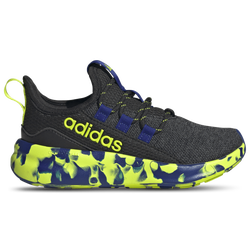 Boys' Grade School - adidas Lite Racer Adapt 8.0 Elastic Lace - Core Black/Solar Slime/Mystery Ink