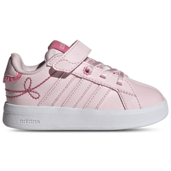 Girls' Toddler - adidas Grand Court 3.0 Elastic Lace - Distilled Pink/Bliss Pink/Distilled Pink