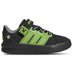 Boys' Preschool - adidas x Minecraft Lightorama Court Elastic Lace - Solid Grey/Footwear White/Core Black