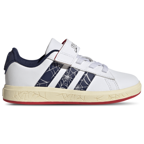  - adidas x Marvel Spider-Man Grand Court Elastic Lace - Footwear White/Dark Blue Warm Vanilla