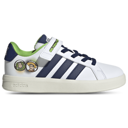 Boys' Preschool - adidas x Pixar Toy Story Grand Court Elastic Lace - Footwear White/Off White/Dark Blue