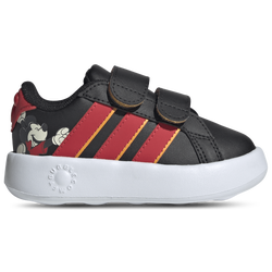 Boys' Toddler - adidas x Disney Mickey Mouse Grand Court - Core Black/Pure Ruby/Crew Yellow