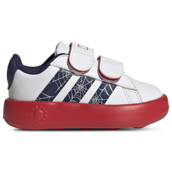 Boys' Toddler - adidas x Marvel Spider-Man Grand Court - Footwear White/Dark Blue/Pure Ruby
