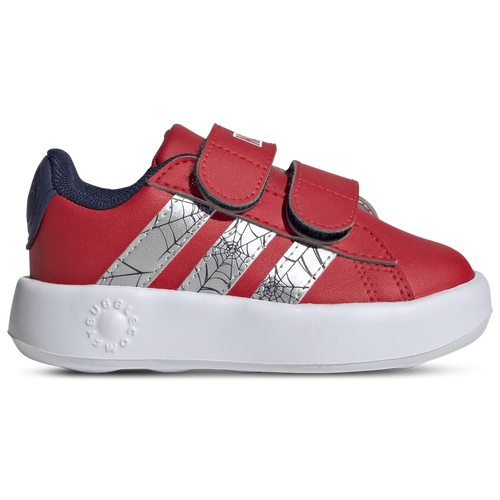  - adidas x Marvel Spider-Man Grand Court - Pure Ruby/Silver Metallic Dark Blue