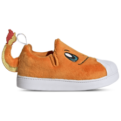 Boys' Grade School - adidas Originals x Pokemon Superstar Quickon - Footwear White/Equipment Green/Orange