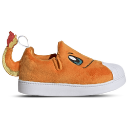 Boys' Preschool - adidas Originals x Pokemon Superstar Quikon - White/Equipment Green/Orange