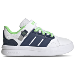 Boys' Preschool - adidas Lightorama Court Elastic Lace - Night Indigo/Footwear White/Screaming Green