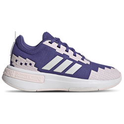 Girls' Grade School - adidas x Minecraft Pro Shoes - Purple/Crystal White/Distilled Pink