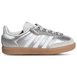 Girls' Toddler - adidas Originals Samba - Silver/White